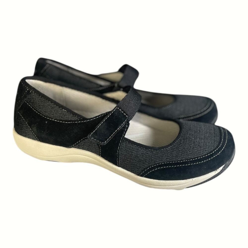 Dansko Women’s Hennie Black Mary Jane Suede & Mesh Upper Shoes Size-37 (7)